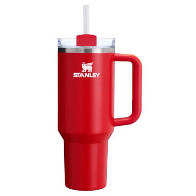 STANLEY Quencher H2.0 Tumbler with Handle and Straw 40 oz | Flowstate 3-Position Lid | Cup Holder Compatible | Insulated Stainless Steel Cup | BPA-Free | Red 2.0