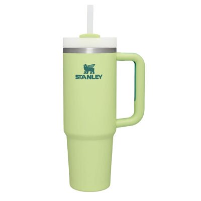 STANLEY Quencher H2.0 Tumbler with Handle and Straw 40 oz | Flowstate 3-Position Lid | Cup Holder Compatible | Insulated Stainless Steel Cup | BPA-Free | Green 2.0