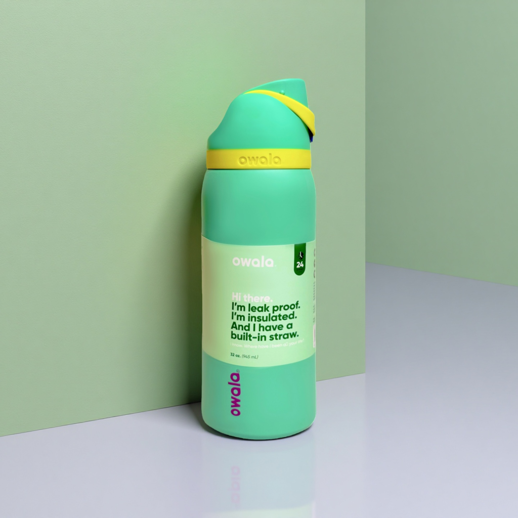 Owala FreeSip Insulated Stainless Steel Water Bottle with Straw for Sports, Travel, and School BPA-Free Sports Water Bottle, 32 oz