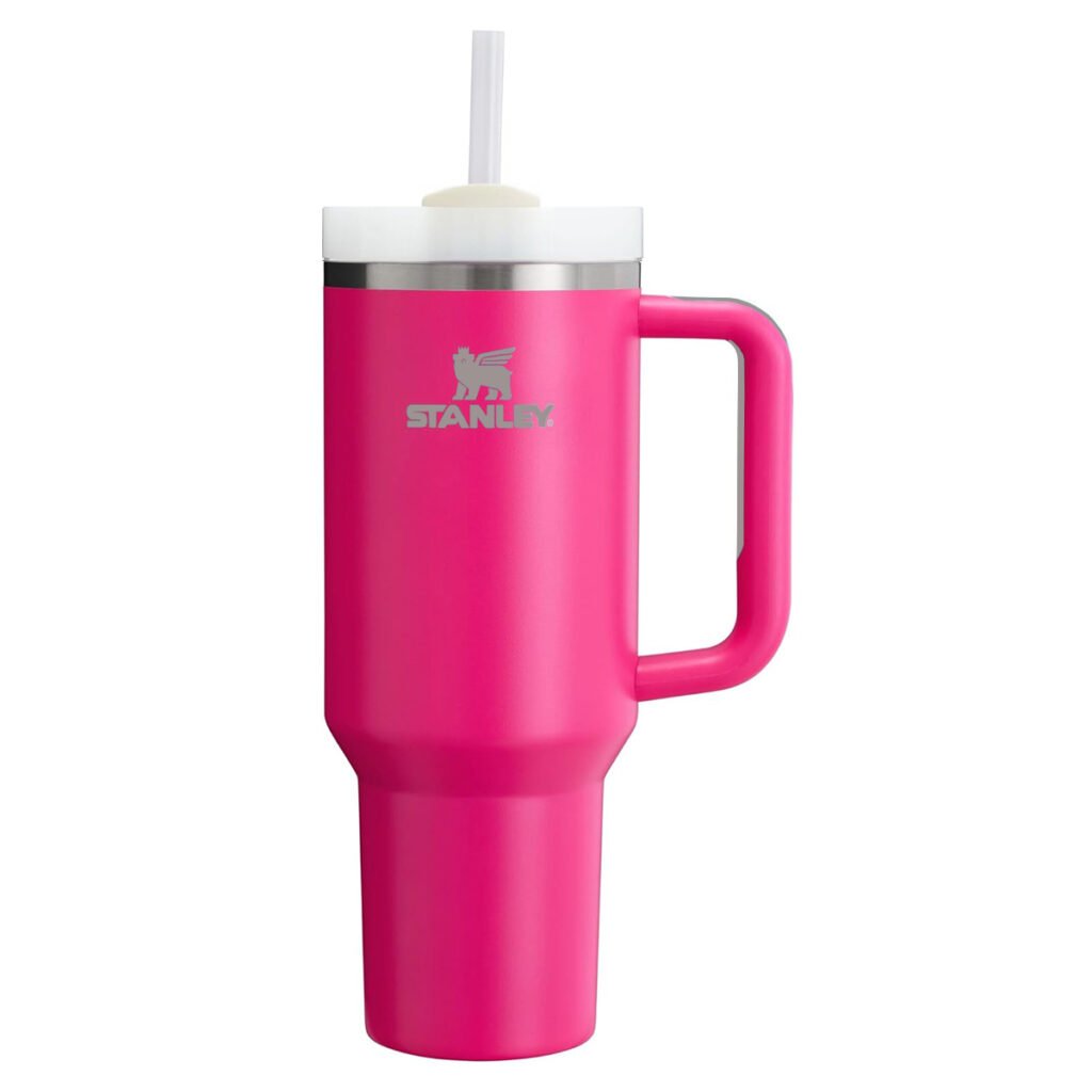 STANLEY Quencher H2.0 Tumbler with Handle and Straw 40 oz | Flowstate 3-Position Lid | Cup Holder Compatible | Insulated Stainless Steel Cup | BPA-Free | Rose Red 2.0