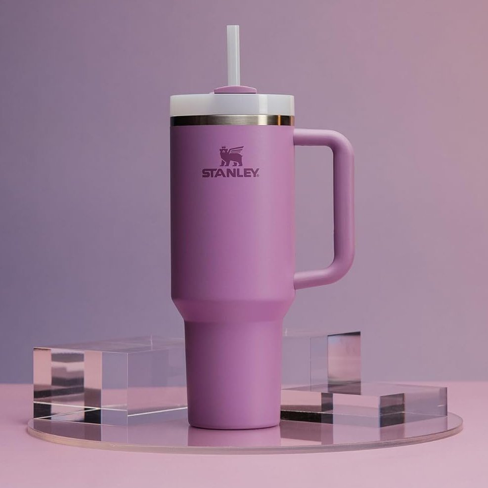 STANLEY Quencher H2.0 Tumbler with Handle and Straw 40 oz | Flowstate 3-Position Lid | Cup Holder Compatible | Insulated Stainless Steel Cup | BPA-Free | Lilac 2.0