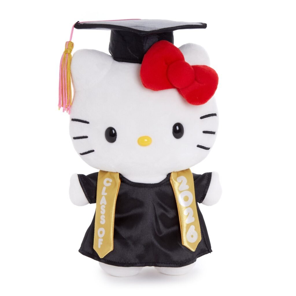 Hello Kitty 9″ Cap and Gown Graduation Plush (Gold)