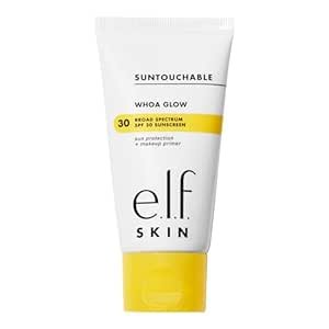 e.l.f. SKIN Suntouchable Whoa Glow SPF 30, Sunscreen & Makeup Primer For A Glowy Finish, Made With Hyaluronic Acid, Vegan & Cruelty-Free