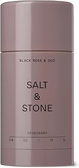 Salt & Stone Aluminum Free Deodorant | Extra Strength 48 Hour Protection for Women & Men | Made with Seaweed Extracts, Niacinamide & Prebiotics | Black Rose & Oud