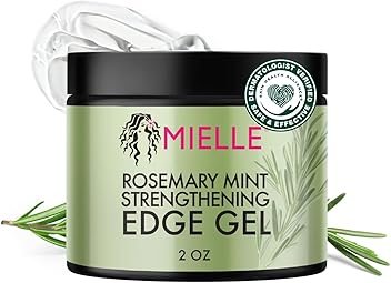 Mielle Organics Rosemary & Mint Edge Control Gel – Strong Hold Hair & Edge Gel for Women & Men – Infused with Biotin, Coconut & Babassu Oil to Encourage Longer, Healthier Hair (2 Fl Oz)
