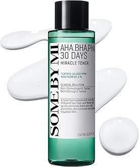 SOME BY MI AHA BHA PHA 30 Days Miracle Toner – 5.07oz, 150ml – Korean Salicylic Acid Exfoliating Face Toner for All Skin Types – Daily Pore Care & Oil Control with 2% Niacinamide – Korean Skin Care