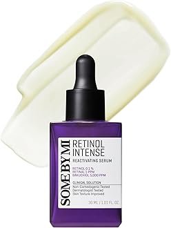 SOME BY MI Retinol Intense Reactivating Serum – 1.01oz, 30ml – Korean Bakuchiol Retinol Serum for Face Firming – Improves Signs of Aging, Minimizes Pore Size & Refines Skin Texture – Korean Skin Care