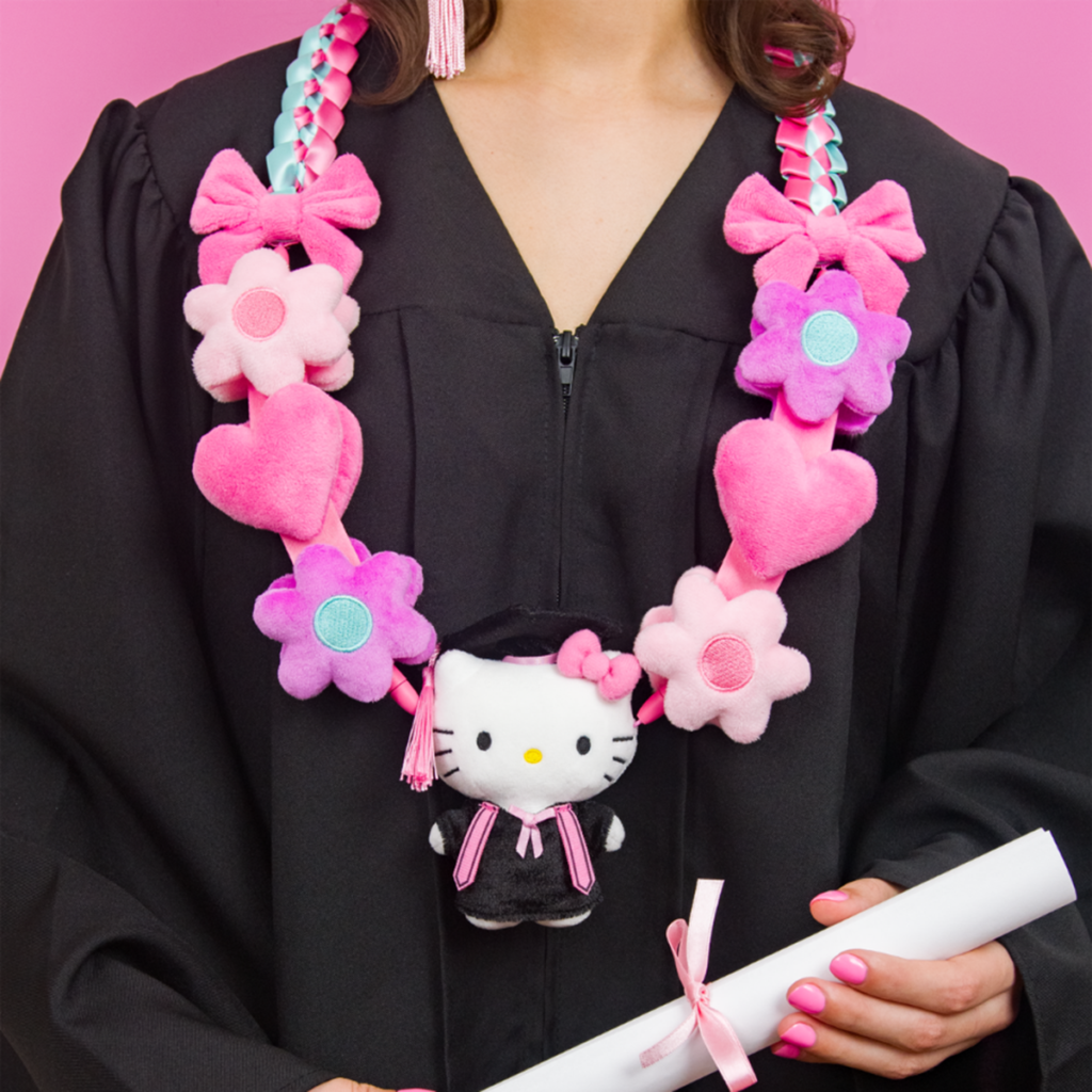 Hello Kitty 21″ Graduation Mascot Plush Lei