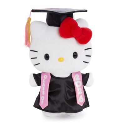 Hello Kitty 9″ Cap and Gown Graduation Plush (Pink)
