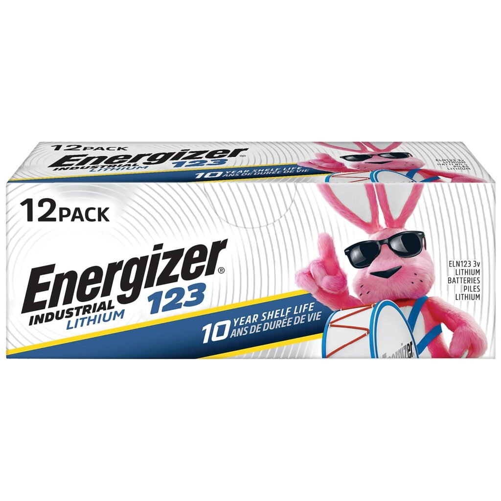 Energizer Industrial 123 3V Lithium Batteries 12/pack