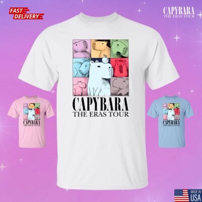 Capybara Eras Tour T-Shirt | Capybara Shirt | Cute Capybara Tshirt | Capybara Gift | Capybara Meme | Capybara Merch | Funny Capybara | Capy