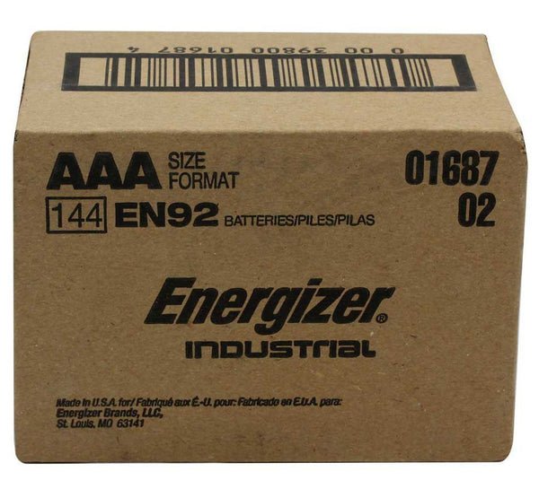 Energizer Industrial AAA Alkaline Batteries – Case of 144