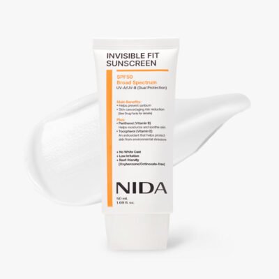 NIDA Invisible Fit Sunscreen SPF 50 Broad Spectrum UV-A/UV-B Protection
