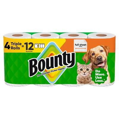 Bounty Paper Towels Select-A-Size Print, 2 Triple Rolls, 123 Sheets per Roll