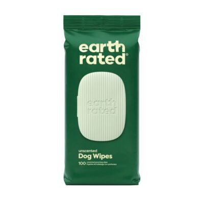 Earth Rated Vet-Developed Hypoallergenic Pet Eye Wipes Fragrance Free, 70 count
