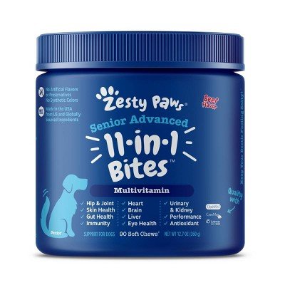Zesty Paws Senior Advanced 11-in-1 Multivitamin Bites