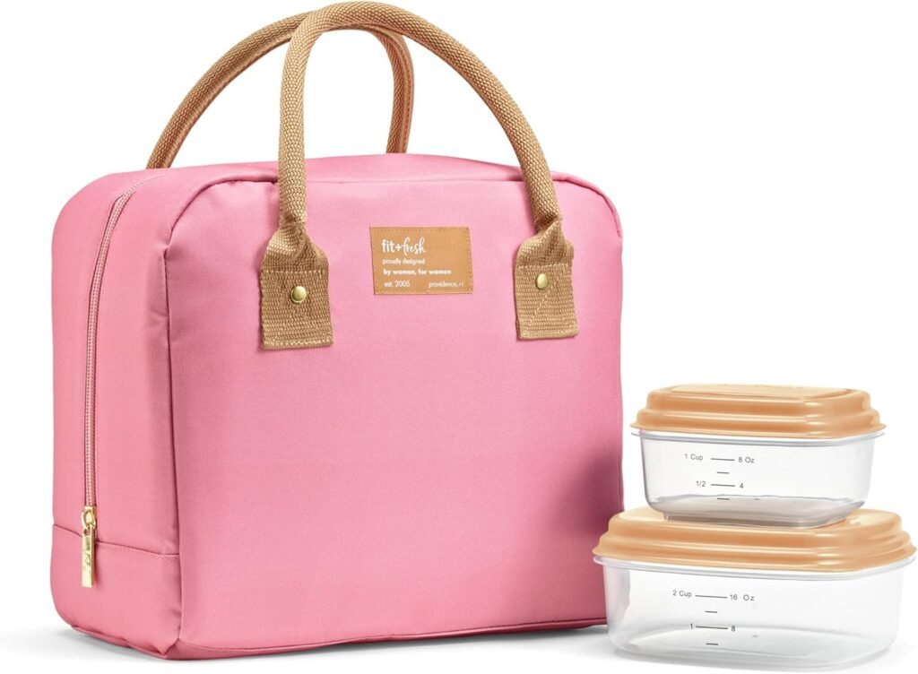Fit & Fresh Bloomington Lunch Bag with Lunch Kit, Cheetah Pack