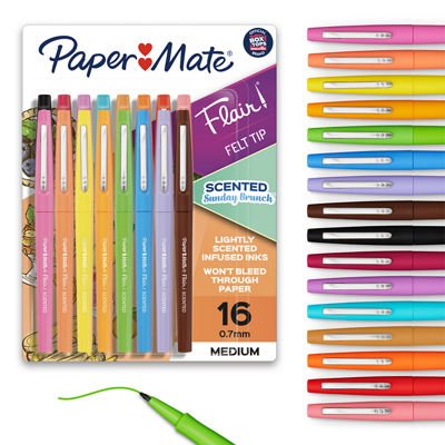 Paper Mate Flair Felt Tip Pens, Scented, Medium Point (0.7mm)