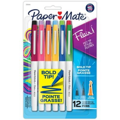 Paper Mate Flair Felt Tip Pens, Bold Tip (1.2 mm)