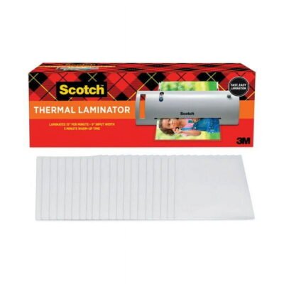 Scotch Thermal Laminator Value Pack, Two Rollers, 9″ Max Document Width, 5 mil Max Document Thickness