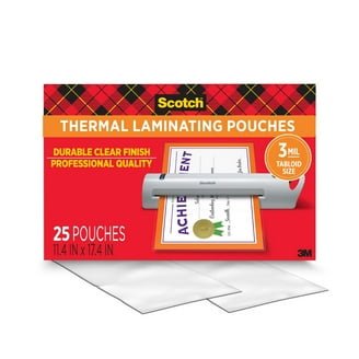 Scotch Laminating Pouches, 5 mil, 9″ x 11.5″, Gloss Clear, 100/Pack