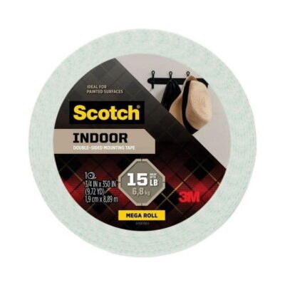 Scotch Permanent High-Density Foam Mounting Tape, Holds Up to 2 lbs, 0.75 x 350, White