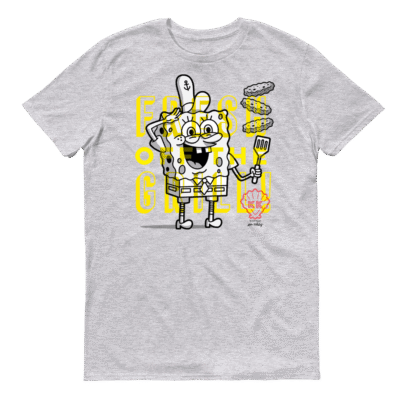 SpongeBob SquarePants The Krusty Krab SpongeBob Fresh Off the Grill Adult Short Sleeve T-Shirt