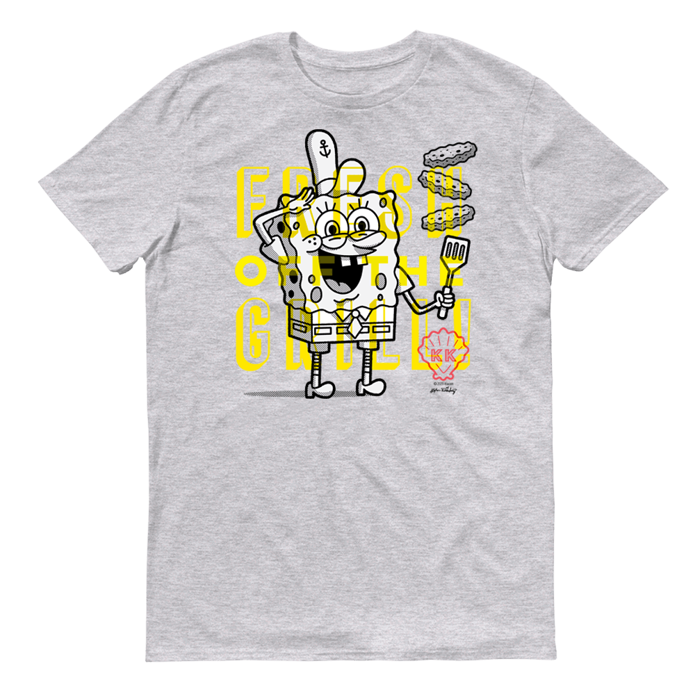SpongeBob SquarePants The Krusty Krab SpongeBob Fresh Off the Grill Adult Short Sleeve T-Shirt