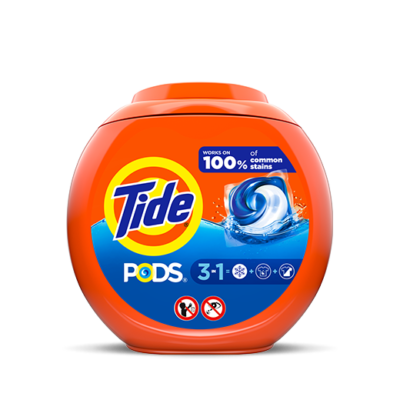 Tide Power PODS Ultra OXI, Odor Eliminators, Laundry Detergent Pacs, 72 Ct