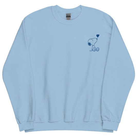 Peanuts Embroidered Crewneck Snoopy Love