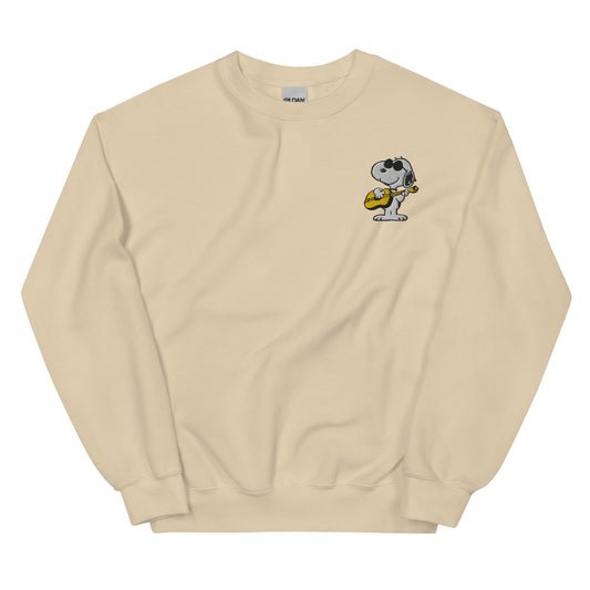 Peanuts Joe Cool’s Guitar Groove Embroidered Crewneck Sweatshirt